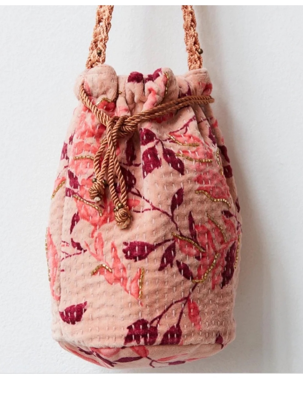 Free People x Velvet Moon Crossbody Bag In Blush Pink NWT